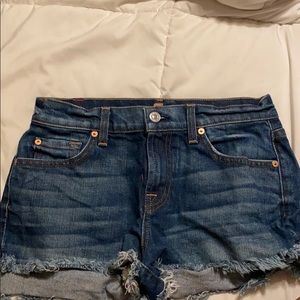 7 for all mankind denim short shorts